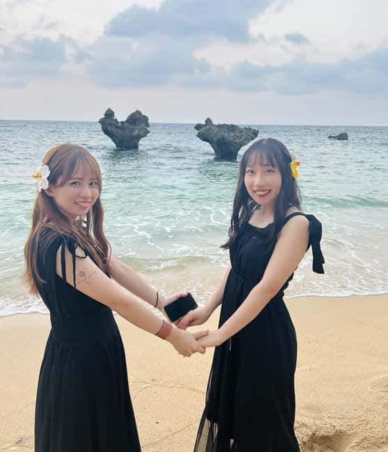Okinawa Full Tour: Castle, Manza, Kouri, Aquarium & American - Kouri Island, Heart Rock, and Kouri Ocean Tower for coastal calm
