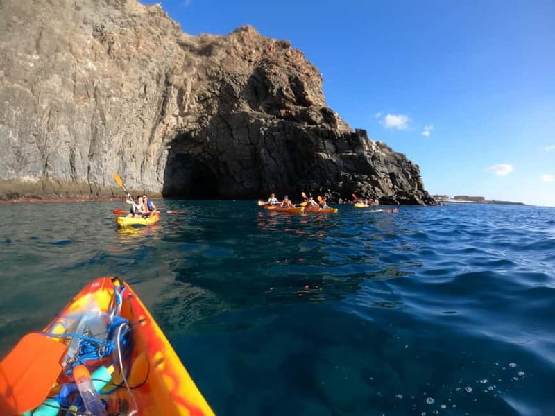 Tenerife: Kayak & Snorkel Tour with Snacks & Sea Life Safari - The Lovers Cave pass-by: photos and a real sense of place