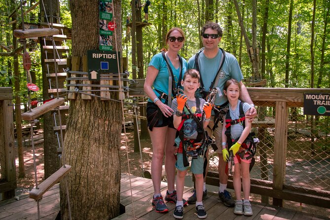 Ziplining and Climbing at The Adventure Park at Virginia Aquarium - Picking your route: how the 17 color-coded trails work